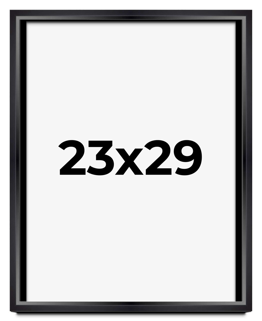 Modern Shadow Box 1.5" Depth Black Picture Frame - UV Acrylic, Backing, Hanging Hardware